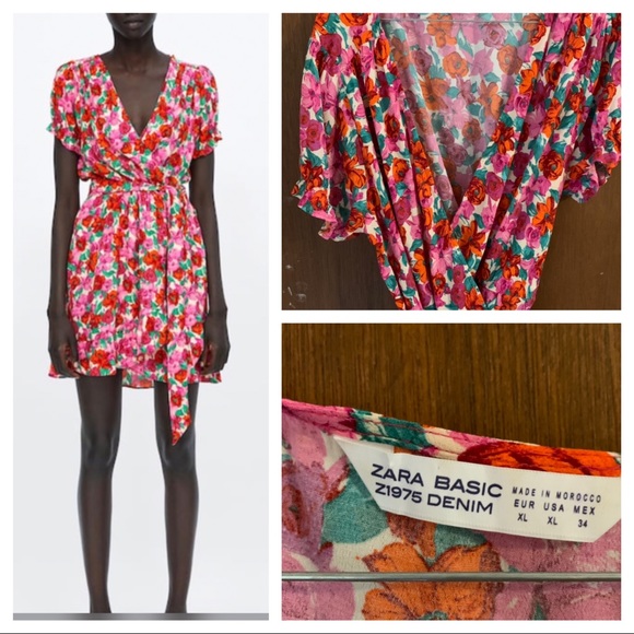 Zara Dresses & Skirts - {Zara} floral wrap mini dress